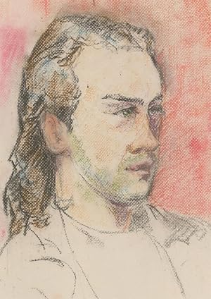 Seller image for Ann Matthews - 20th Century Pastel, Side Profile Study of a Pensive Man for sale by Sulis Fine Art