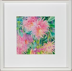 Seller image for John Ivor Stewart PPPS (1936-2018) - Framed Oil, Pink Chrysanthemums for sale by Sulis Fine Art