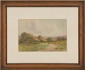 George Oyston (1861-1937) - Signed 1923 Watercolour, Walk in the Countryside