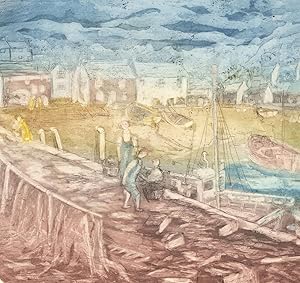 Seller image for Margaret Estelle Zelda Levinson - 20th Century Etching, Harbour Jetty I for sale by Sulis Fine Art