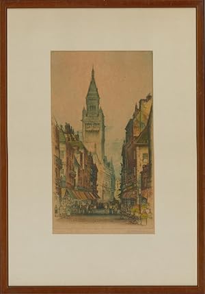 Edward Sharland - Set of Two Mid 20th Century Etching, Dunkirk Street Scene