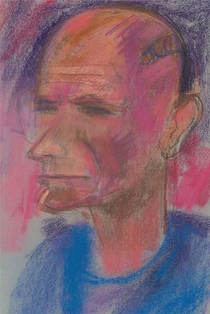 Seller image for John Ivor Stewart PPPS (1936-2018) - Contemporary Pastel, Vibrant Portrait Study for sale by Sulis Fine Art