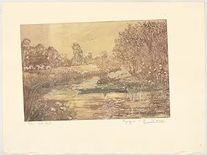 Seller image for Margaret Estelle Zelda Levinson - 20th Century Aquatint, The Old Punt for sale by Sulis Fine Art