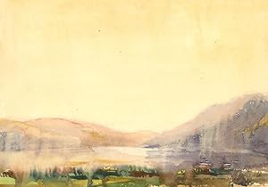 Seller image for Alan Yates ARBSA - Mid 20th Century Watercolour, Lake Landscape for sale by Sulis Fine Art