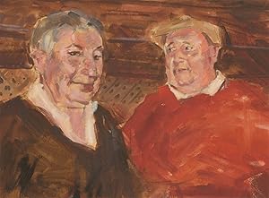 Seller image for Ronald Olley (b.1923) - Signed c. 2000 Oil, The Meeting for sale by Sulis Fine Art