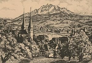 Karl Albrecht Buschbaum (b.1885) - Set of Two Etchings, Swiss Towns