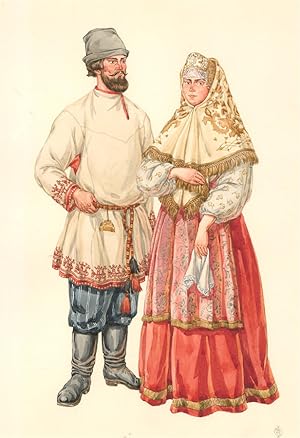 Immagine del venditore per Fedorov Oleg (b.1959) - Signed 1996 Watercolour, Olonetsk Province Attire venduto da Sulis Fine Art