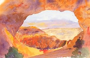 Seller image for V. Carter - Contemporary Watercolour, Impressionist Desert Landscape for sale by Sulis Fine Art