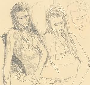 Seller image for Clifford H. Thompson (1926-2017) - 1992 Graphite Drawing, Female Nude Studies for sale by Sulis Fine Art