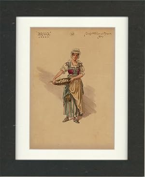 After William Charles Pitcher RI (1858-1925) - c.1917 Watercolour, Market Woman