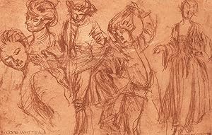 Ronald Olley (b.1923) - Signed c. 2000 Etching, Studies in the Style of Watteau