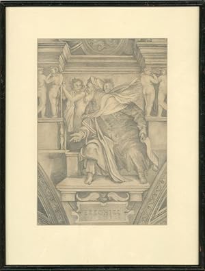 A.F. Remmett - 20th Century Graphite Drawing, Zacharias And Ezechiel