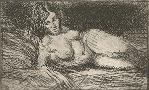 Seller image for Ronald Olley (b.1923) - c. 2000 Etching, The Reclined Life Model for sale by Sulis Fine Art