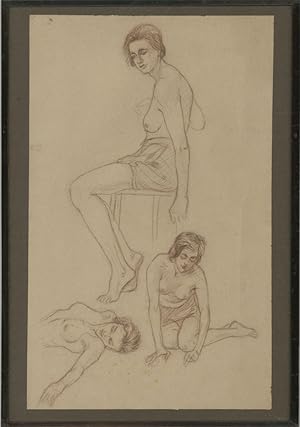 Seller image for Attrib. Marienne Beverly - Early 20th Century Sanguine, Nude Female Studies for sale by Sulis Fine Art