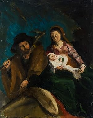 Alan McDonald After Murillo - 1996 Oil, The Flight to Egypt