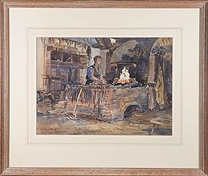Bild des Verkufers fr Winifred Clement Smith (1904-2000) - Watercolour, Blacksmith, Penshurst Forge zum Verkauf von Sulis Fine Art