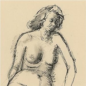 Seller image for Peter Collins ARCA - Contemporary Pen and Ink Drawing, Nude Study IV for sale by Sulis Fine Art