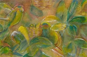 Imagen del vendedor de Susan Paine - Framed Contemporary Watercolour, Botanical Abstraction a la venta por Sulis Fine Art