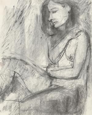 Seller image for John Ivor Stewart PPPS (1936-2018) - 20th Century Charcoal Drawing, Female Nude for sale by Sulis Fine Art