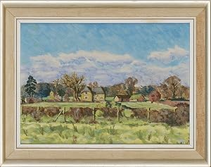 Seller image for W.A.Thullier - Framed 1976 Oil, Sandy Lane near Calne for sale by Sulis Fine Art