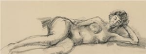 Seller image for Peter Collins ARCA - Contemporary Pen and Ink Drawing, Nude Study XIII for sale by Sulis Fine Art