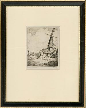 W. Bennett - Signed & Framed Late 19th Century Etching, Blatchington Mill