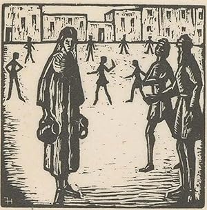 Seller image for Hermann Fechenbach (1897-1986) - c.1935 Woodcut, Collecting Water for sale by Sulis Fine Art