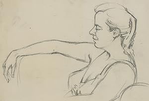 Bild des Verkufers fr Malcolm Rogers - Set of Five 20th Century Graphite Drawings, Profiles zum Verkauf von Sulis Fine Art