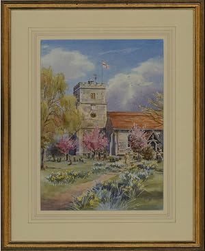 Michael Vicary - Signed & Framed Contemporary Watercolour, Cookham Church