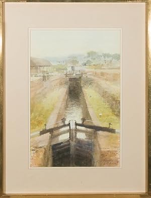 Grenville Cottingham (1943-2007) - 1983 Watercolour, Canal Gate View