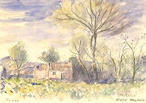 Immagine del venditore per Alfred Henry Robinson Thornton NEAC (1863-1939) - 1938 Watercolour, Rural Cottage venduto da Sulis Fine Art