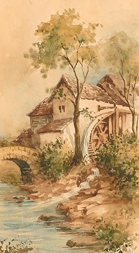 Bild des Verkufers fr R.K.W. - Early 20th Century Watercolour, Old Watermill, Minnigaff zum Verkauf von Sulis Fine Art