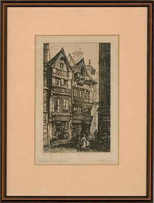 Early 19th Century Etching - A Corner In Ancient Rouen