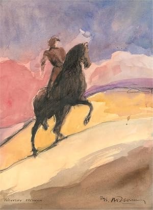 Richard J.S. Young - 1995 Watercolour, Warrior Returns, Cosi Fan Tutte