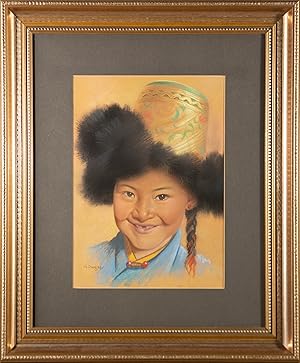 Goray Douglas (1920-1976) - 20th Century Pastel, Young Tibetan Girl