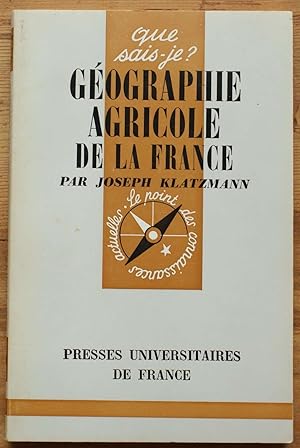 Seller image for Gographie agricole de la France for sale by Aberbroc