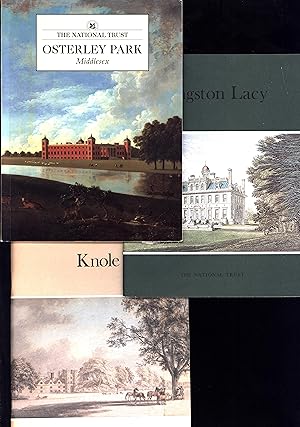 Three National Trust softcover guidebooks to historic houses: Knole, Kent; Osterley Park, Middles...