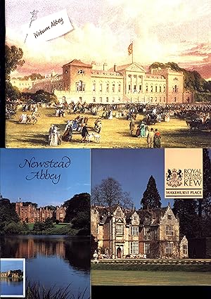 Five glossy softcover tourist guides to historic houses in England: Newstead Abbey, Wakehurst Pla...