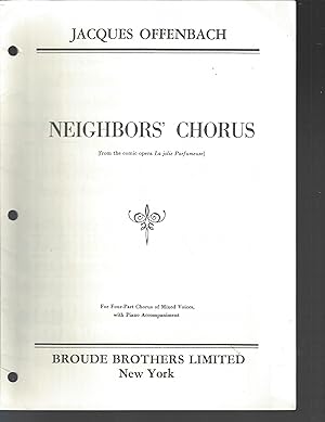 Seller image for Neighbors' Chorus, from the comic pera "La jolie Parfumeuse" for sale by Vada's Book Store