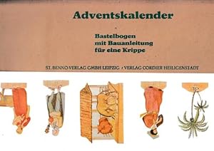 Adventskalender. Bastelbogen mit Bauanleitung für eine Krippe.