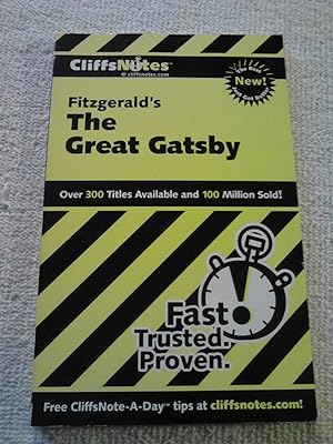 Imagen del vendedor de CliffsNotes: Fitzgerald's The Great Gatsby a la venta por The Librarian's Books