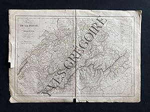 CARTE DE LA SUISSE OU HELVETIE-1843