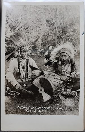 Real Photo Post Card: "Indian Drummers; Tulsa, Okla.; 101."