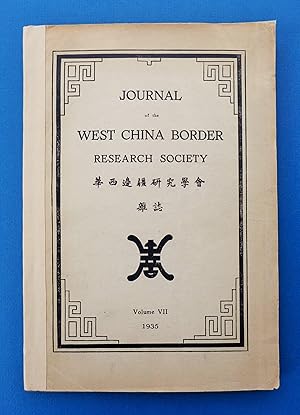 Journal of the West China Border Research Society, Volume VII 1935