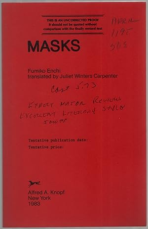 Seller image for Masks for sale by Between the Covers-Rare Books, Inc. ABAA