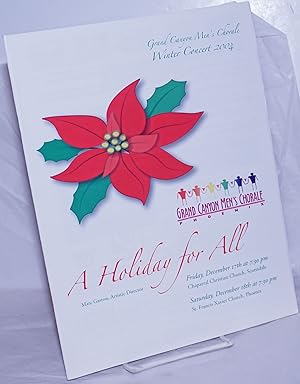 Seller image for A Holiday for All Winter Concert 2004 [souvenir program] for sale by Bolerium Books Inc.
