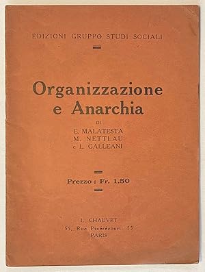 Seller image for Organizzazione e Anarchia for sale by Bolerium Books Inc.