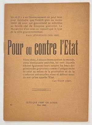 Pour ou contre l'Etat