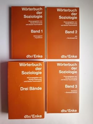 Wörterbuch der Soziologie / 3 Bände komplett, vollständig plus Kassette hrsg. von Günter Endruwei...