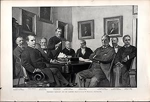 Seller image for ENGRAVING: " President McKinley and His Cabinet". engraving from Harper's Weekly, March 13, 1897 for sale by Dorley House Books, Inc.
